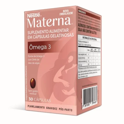 Suplemento Alimentar Nestlé Materna Ômega DHA 30 cápsulas