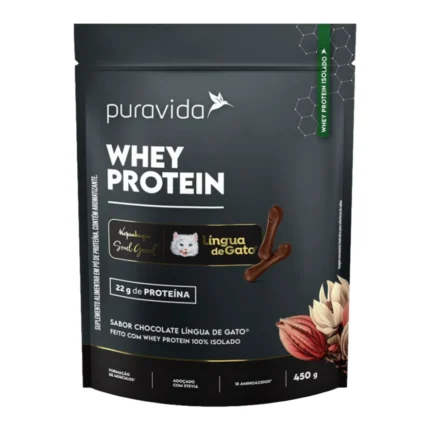 Whey Protein Puravida Língua de Gato Sachê 450g
