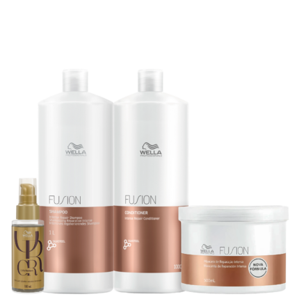 Kit Wella Professionals Fusion Quarteto Shine Salon (4 Produtos)